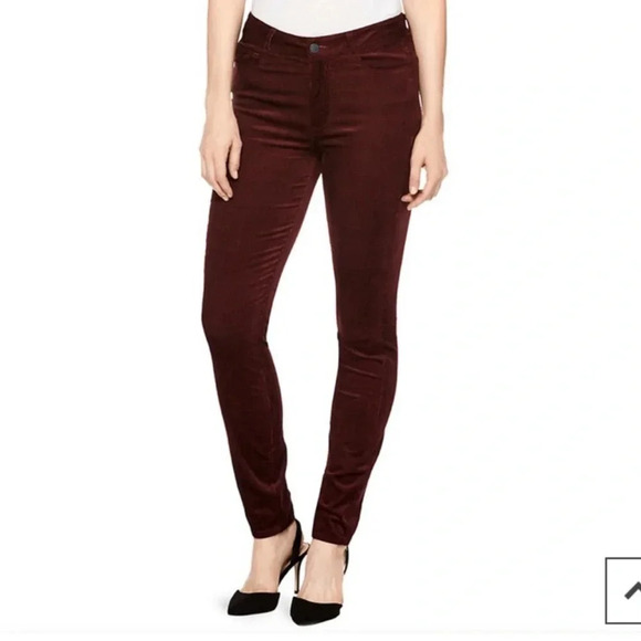 PAIGE HOXTON ULTRA SKINNY CORDS size 24  in rust or currant color EUC - Picture 1 of 7